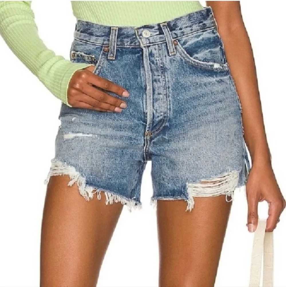Agolde Dee Cut Off Vintage Style High Rise Jean Shorts - Picture 1 of 7